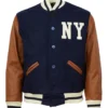 1-New-York-Black-Yankees-1940-Authentic-Navy-Brown-Jacket leather moto 1