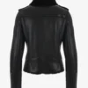 Arctic Luxe Women's Black Shearling Leather Jacket (2)