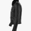 Arctic Luxe Women's Black Shearling Leather Jacket (3)
