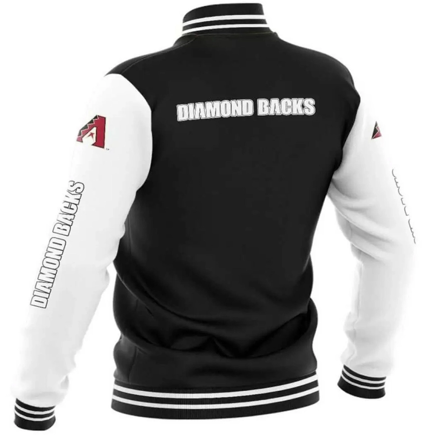 Arizona-Diamondbacks-Baseball-Full-Snap-Black-Wool-Varsity-Jacket-leather moto 2
