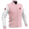 Arizona-Diamondbacks-Baseball-Team-Players-Wool-Varsity-Jacket-Pink-White-leather moto1