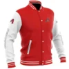 Arizona Diamondbacks Full Snap Wool Varsity Jacket Red White - Image 2