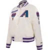 Arizona-Diamondbacks-Retro-Classic-Rib-Knitted-Satin-Varsity-leather moto 1