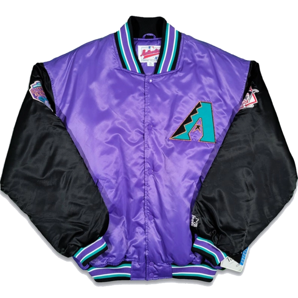 Arizona-Diamondbacks-Vintage-Starter-Bomber-Satin-Varsity-Jacket-leather moto1