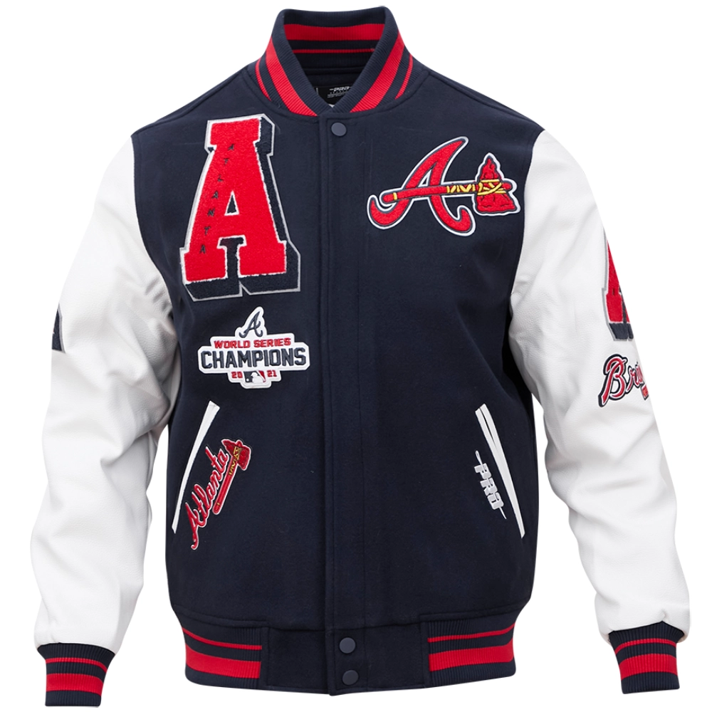 Atlanta-Braves-Baseball-Team-Players-Navy-White-Wool-Leather-Varsity-Jacket-leather moto 1