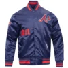 Atlanta-Braves-Baseball-Team-Players-Satin-Varsity-Navy-Jacket-leather moto 1