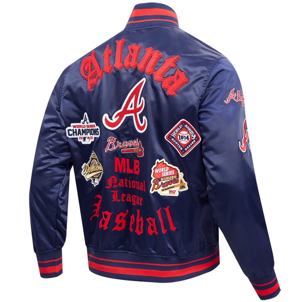 Atlanta-Braves-Baseball-Team-Players-Satin-Varsity-Navy-Jacket-leather moto 4