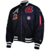 Atlanta-Braves-New-Era-X-Reversible-Full-Zip-Bomber-Varsity-Jacket-leather moto 1