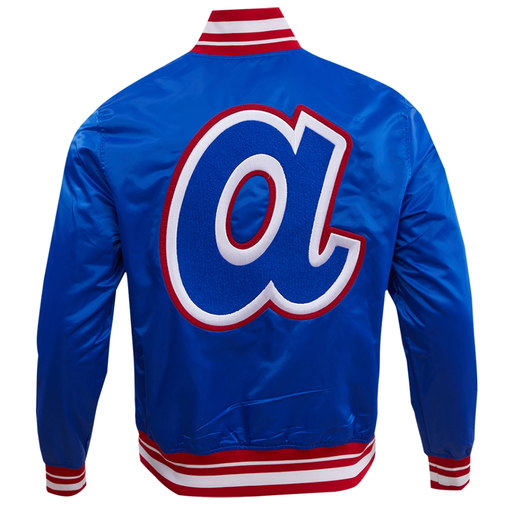 Atlanta-Braves-Pro-Standard-Mens-Classic-Rib-Knitted-Satin-Varsity-Jacket-leather moto 2