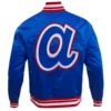 Atlanta-Braves-Pro-Standard-Mens-Classic-Rib-Knitted-Satin-Varsity-Jacket-leather moto 6