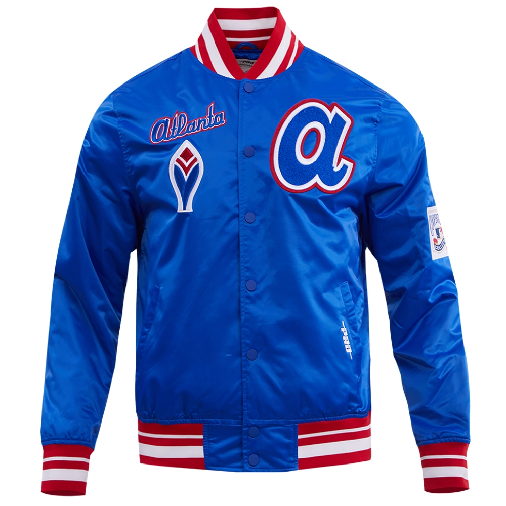 Atlanta-Braves-Pro-Standard-Mens-Classic-Rib-Knitted-Satin-Varsity-Jacket-leather moto1