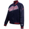 Atlanta-Braves-Pro-Standard-Womens-Full-Snap-Satin-Varsity-Jacket-leather moto 3