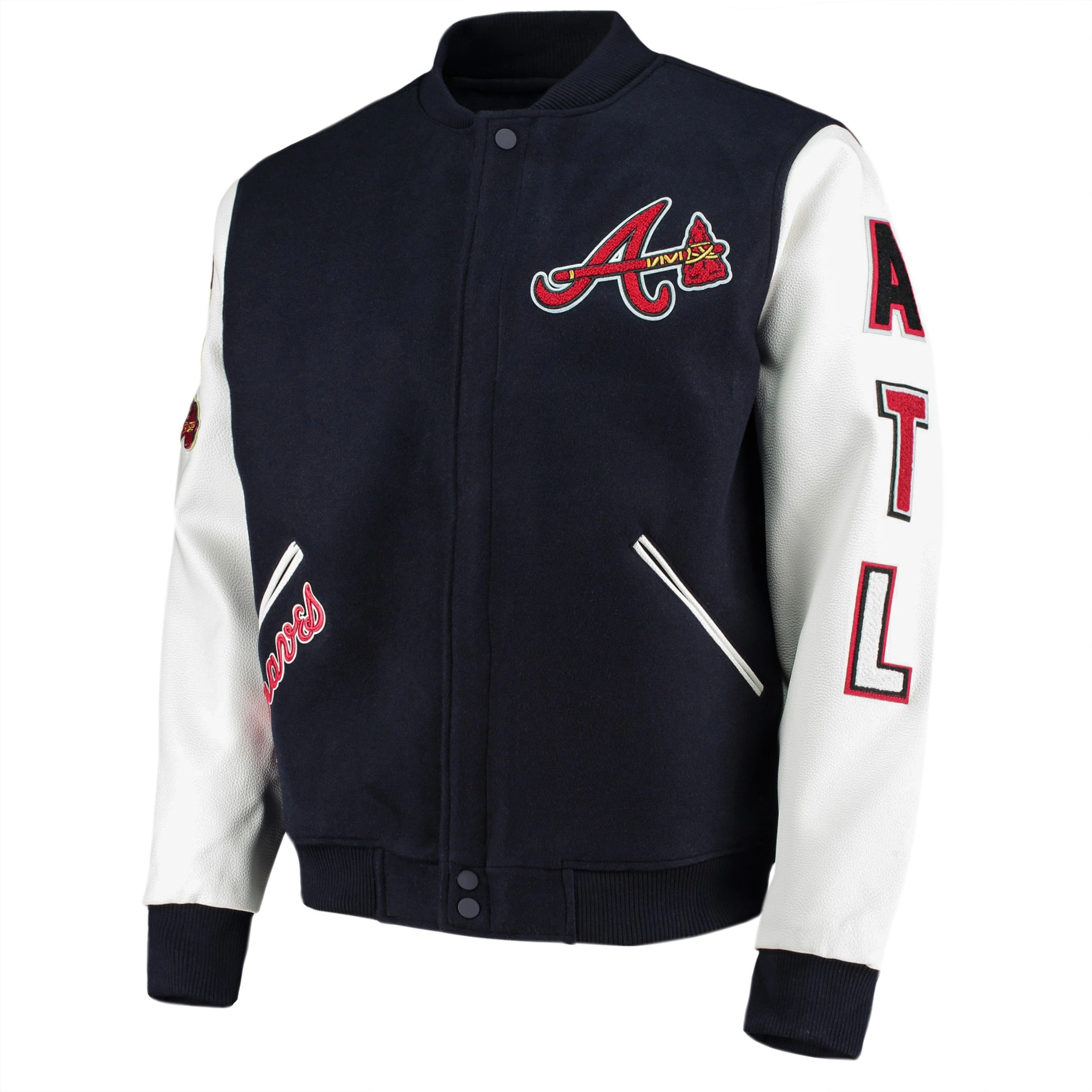 Atlanta-Braves-Pro-Standard-Wool-Leather-Varsity-Logo-Jacket-leather moto 1