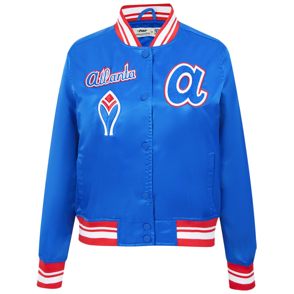Atlanta-Braves-Womens-Retro-Classic-Satin-Varsity-Jacket leather moto 1