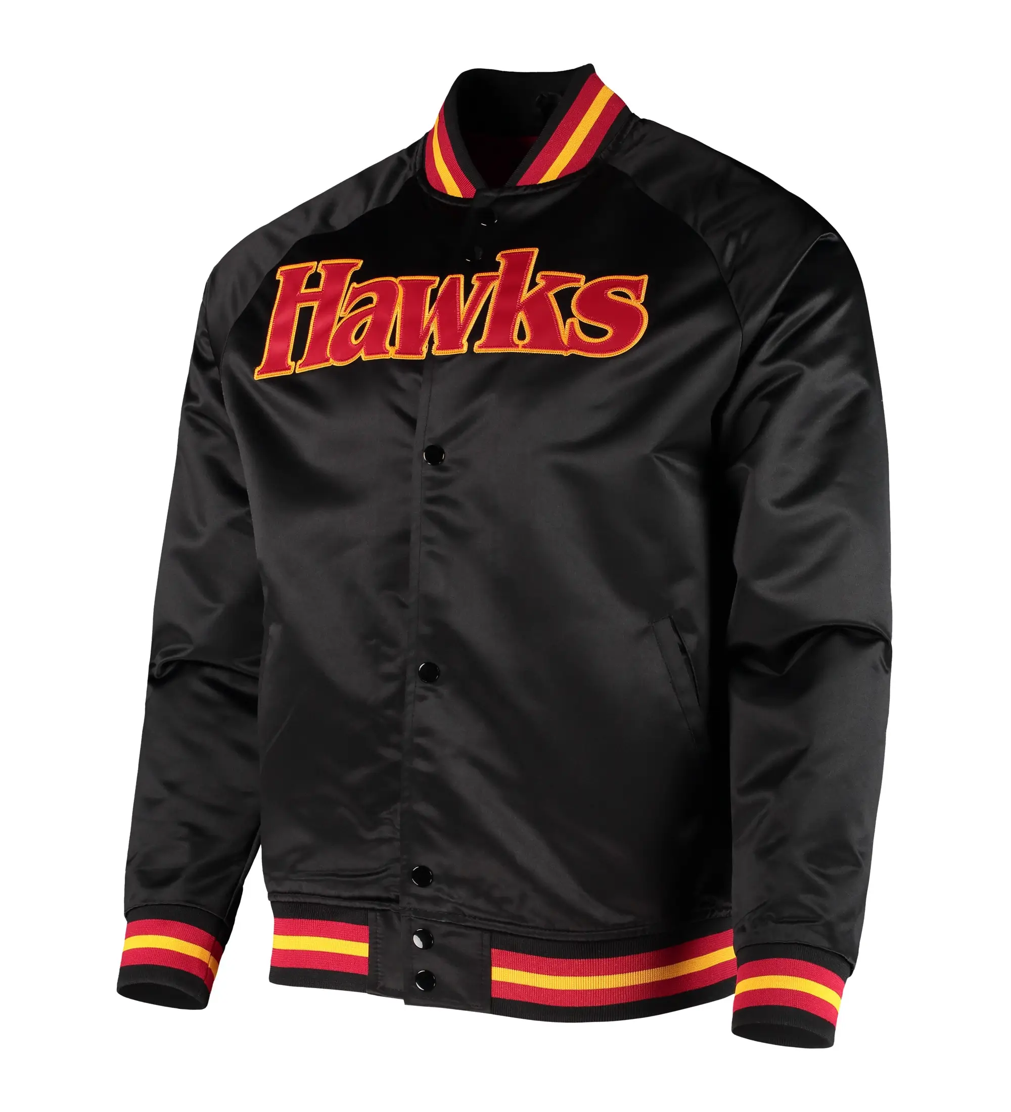 Atlanta-Hawks-Classic-Rib-Satin-Varsity-Black-Jacket-LeatherMoto