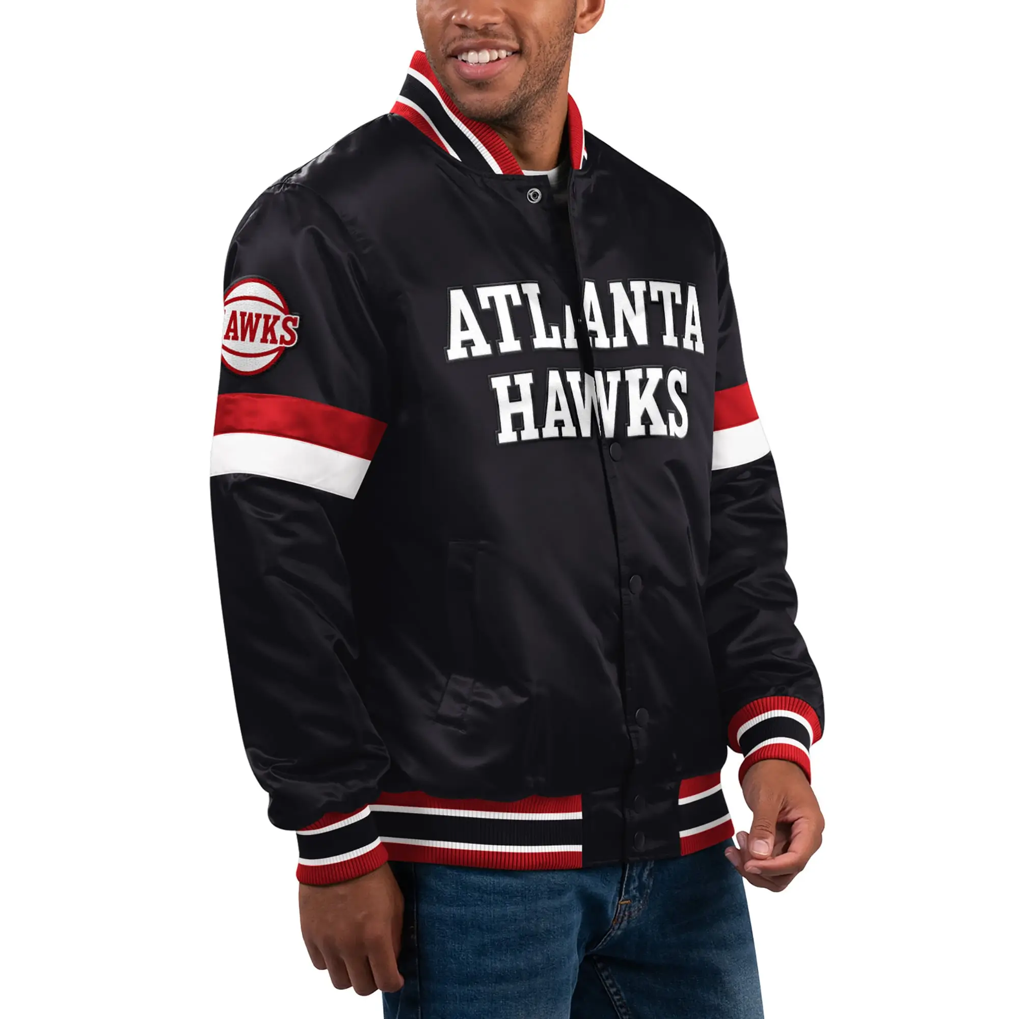 Atlanta-Hawks-Satin-Varsity-Black-Jacket-LeatherMoto