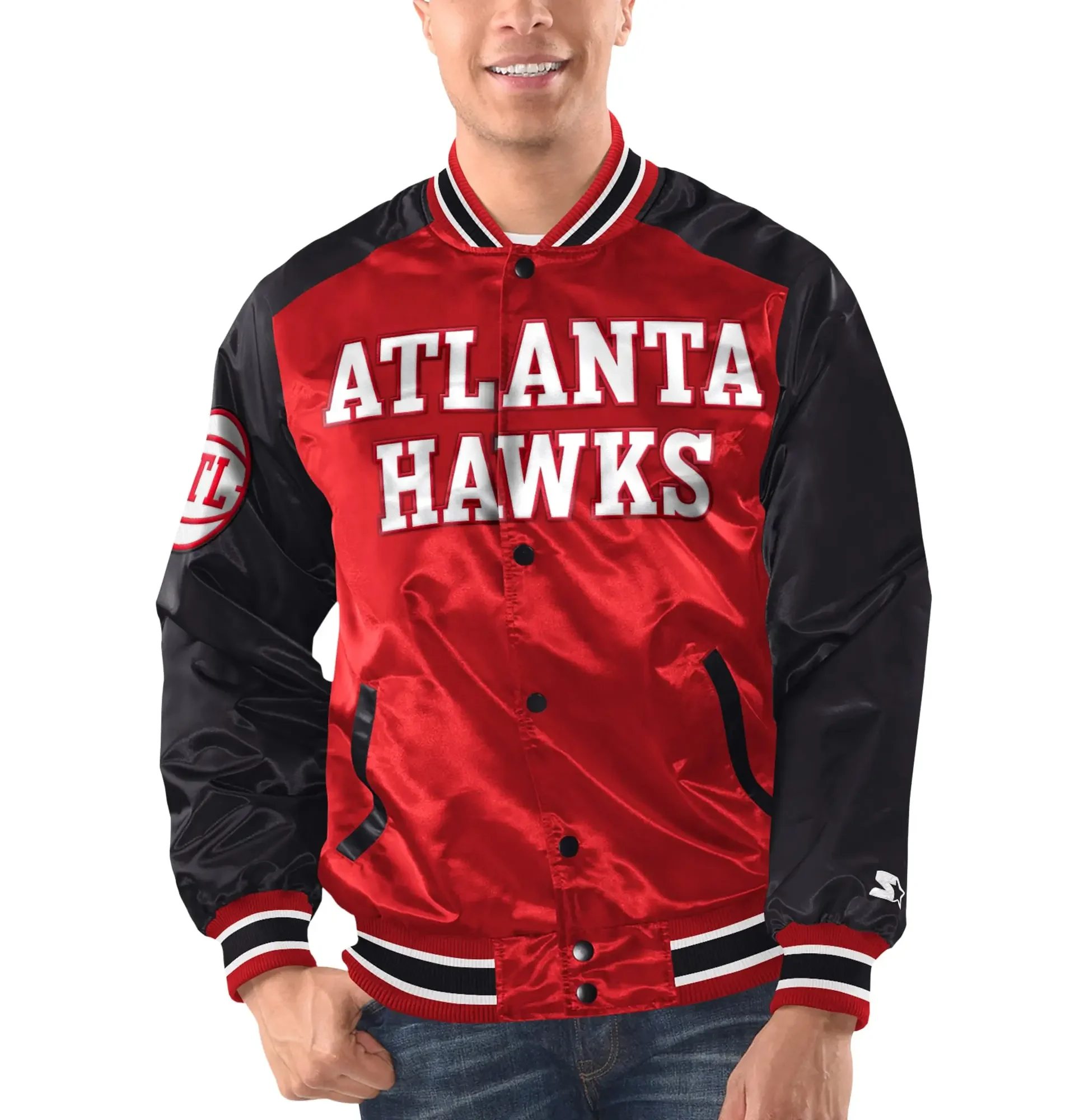 Atlanta-Hawks-Satin-Varsity-Jacket-Red-Black-LeatherMoto