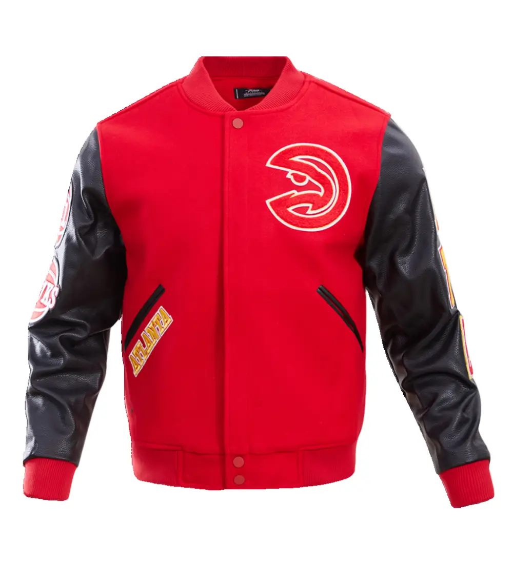 Atlanta Hawks Wool & Leather Varsity Jacket