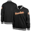 Baltimore-Orioles-47-Black-Wax-Pack-Pro-Camden-Full-Zip-Varsity-Jacket-LeastherMoto