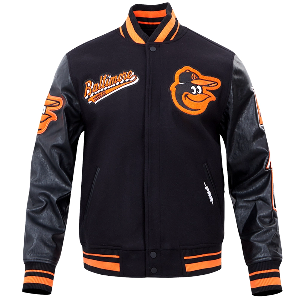 Baltimore-Orioles-Baseball-Team-Players-Wool-Leather-Varsity-Jacket-leather moto 1
