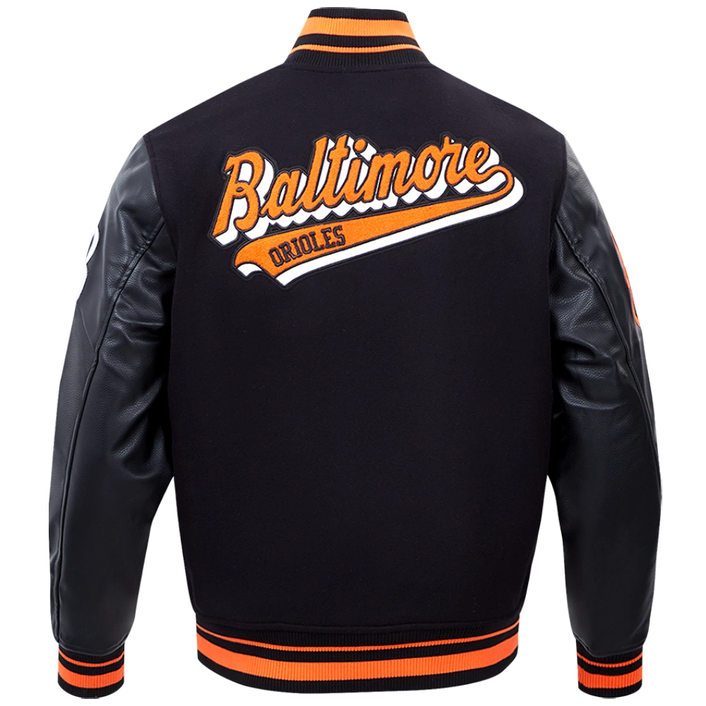 Alternative view of Baltimore Orioles Baseball Team Players Wool Leather Varsity Jacket