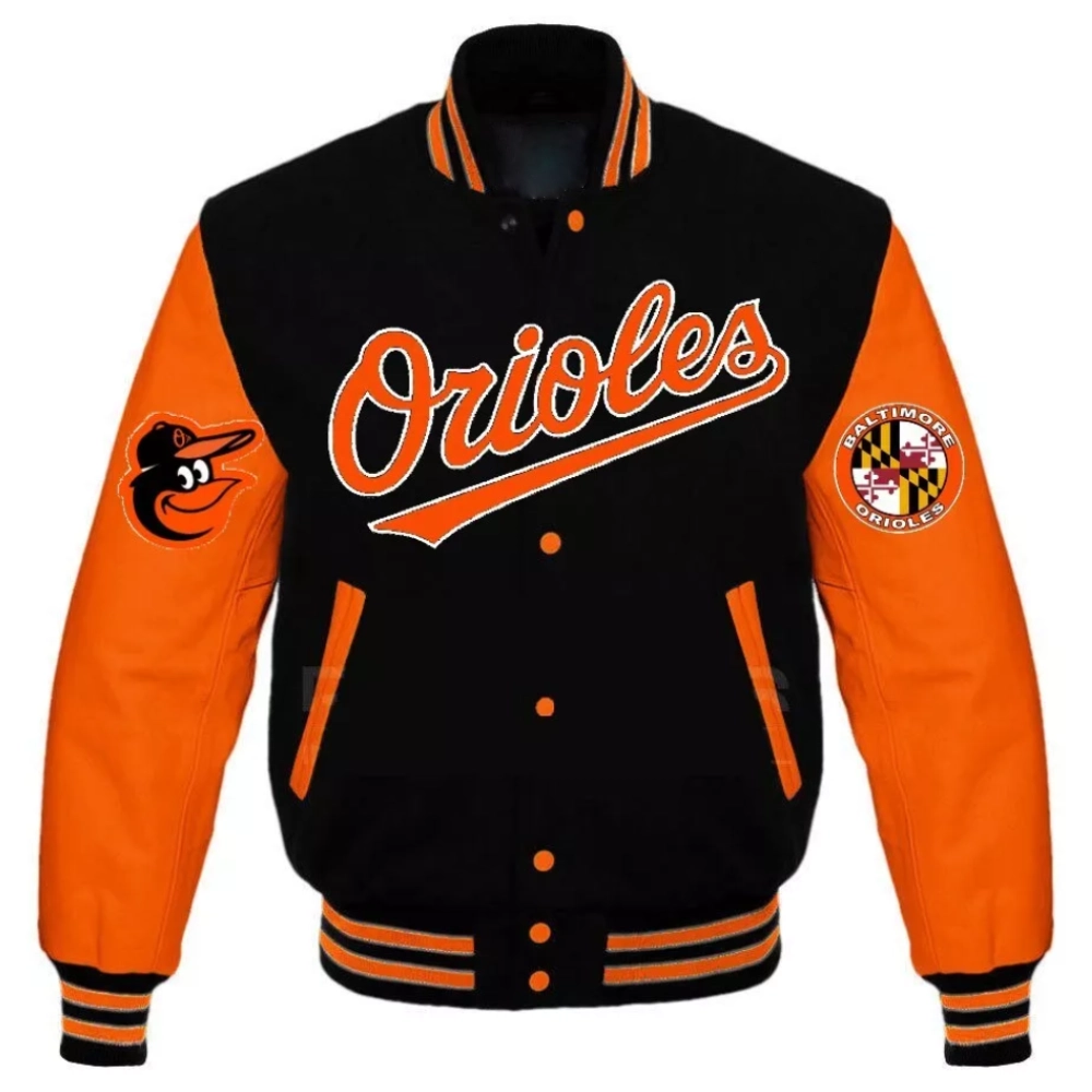 Baltimore-Orioles-Black-Orange-Rib-Knitted-Wool-Leather-Varsity-Jacket-LeatherMoto (2)