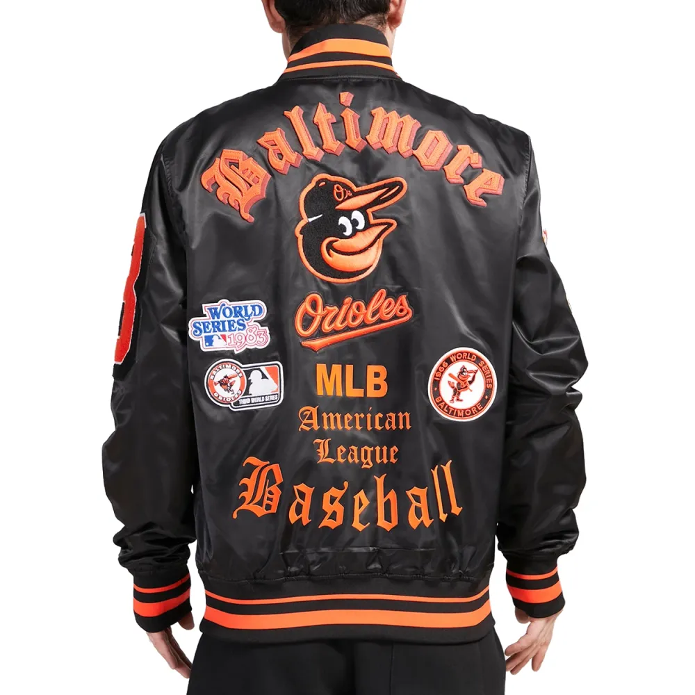 Baltimore-Orioles-Full-Snap-Black-Satin-Varsity-Jacket-LeatherMoto (2)