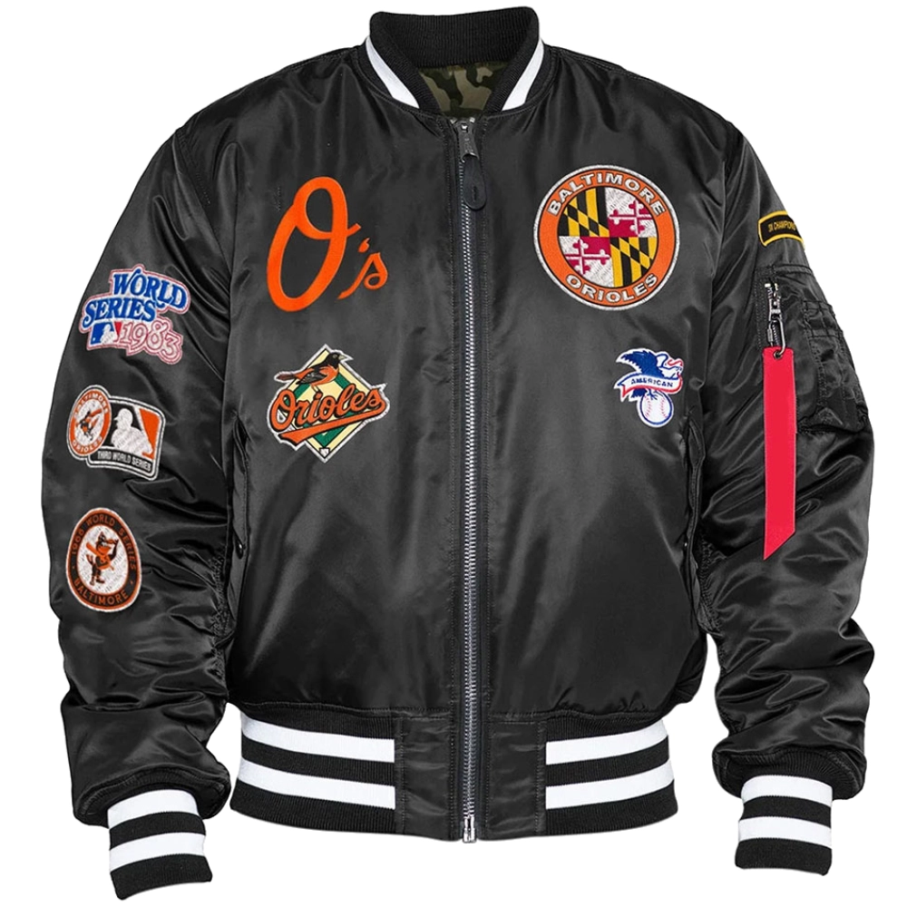 Baltimore-Orioles-MA-1-Full-Zip-Bomber-Varsity-Reversible-Jacket-leather moto 1