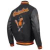 Baltimore-Orioles-Mans-Retro-Classic-Black-Wool-Leather-Varsity-Jacket-leather moto 3