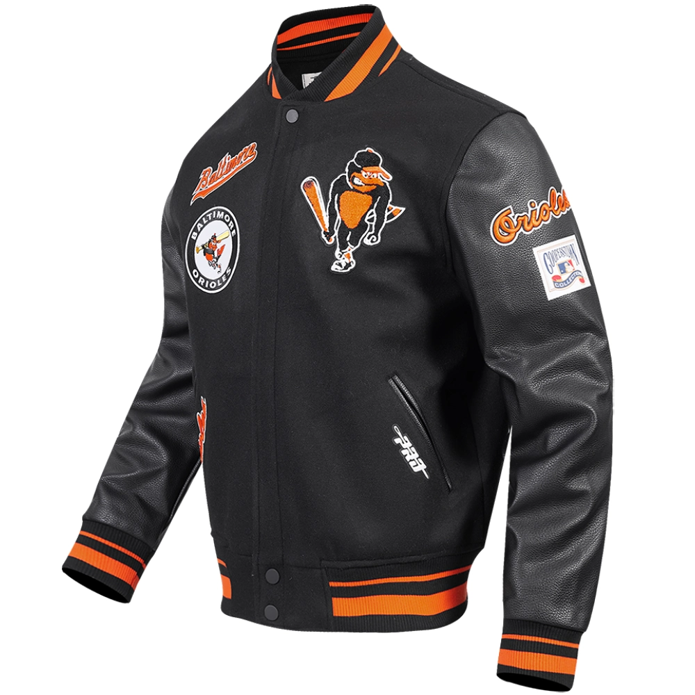 Baltimore-Orioles-Mans-Retro-Classic-Black-Wool-Leather-Varsity-Jacket-leather moto 4