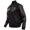 Baltimore-Orioles-Pro-Standard-Black-Wool-Leather-Varsity-Jacket-leather moto 3