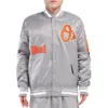 Baltimore-Orioles-Pro-Standard-Classic-Rib-Knitted-Satin-Varsity-Jacket-leather moto 1