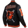 Baltimore-Orioles-Pro-Standard-Mashup-Rib-Knitted-Wool-Leather-Varsity-Jacket-leather moto 4