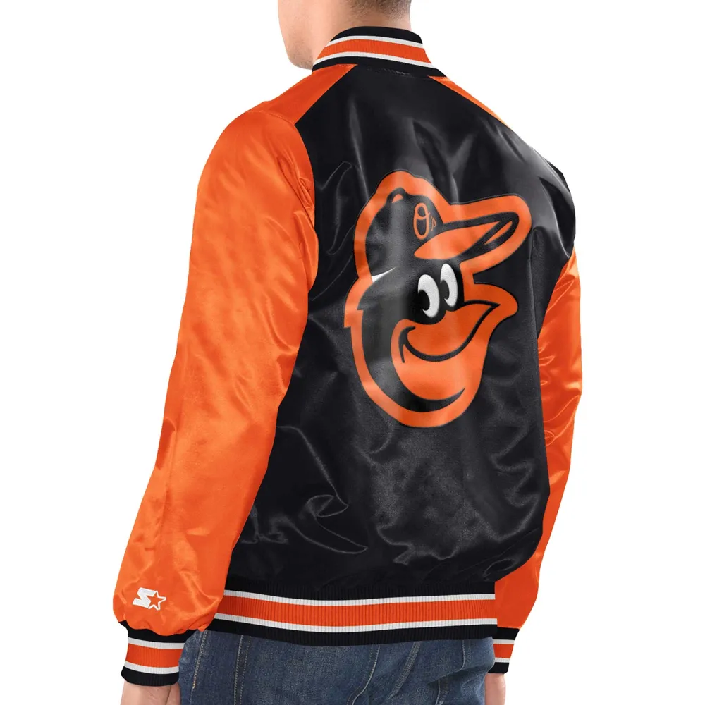 Baltimore-Orioles-Starter-Black-Orange-Full-Snap-Satin-Varsity-Jacket-LeatherMoto