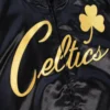 Boston Celtics Big Face 4.0 Black Satin Jacket - Image 3