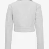 Blanca Edge Women's White Cropped Leather Biker Jacket (2)