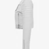Blanca Edge Women's White Cropped Leather Biker Jacket (3)