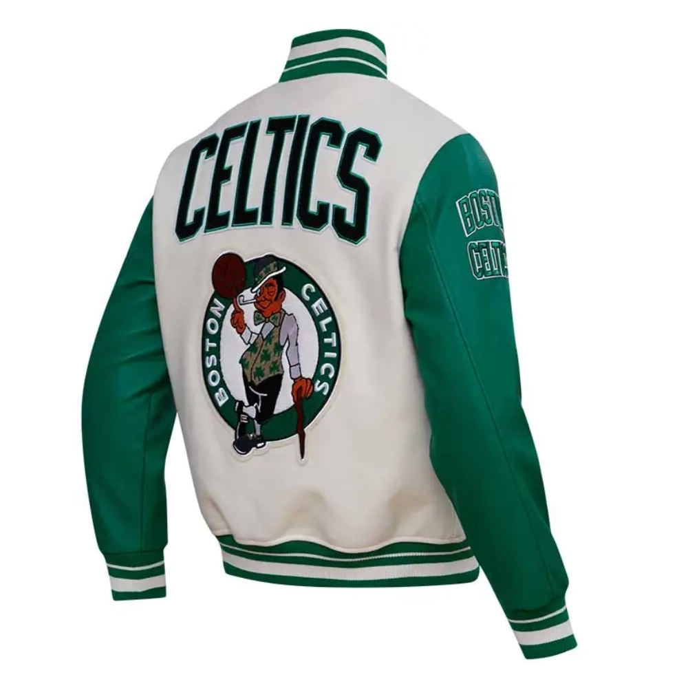 Boston Celtics Men’s Classic Varsity Jacket LeatherMoto (3)
