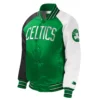 Boston Celtics Youth Starter Kelly Green Full-Snap Satin Varsity Jacket