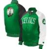 Boston Celtics Youth Starter Kelly Green Full-Snap Satin Varsity Jacket - Image 3