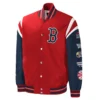 Boston-Red-Sox-G-III-Sports-by-Carl-Banks-Full-Snap-Satin-Varsity-Jacket-lether moto 1