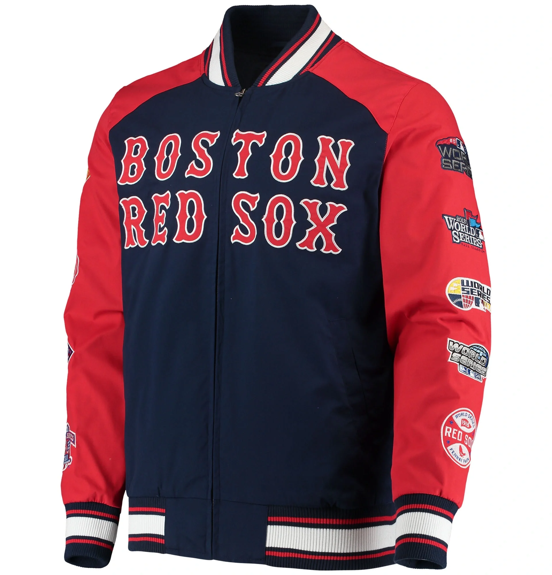Boston-Red-Sox-G-III-Sports-by-Carl-Banks-Full-Zip-Cotton-Varsity-Jacket-leather jacket 1