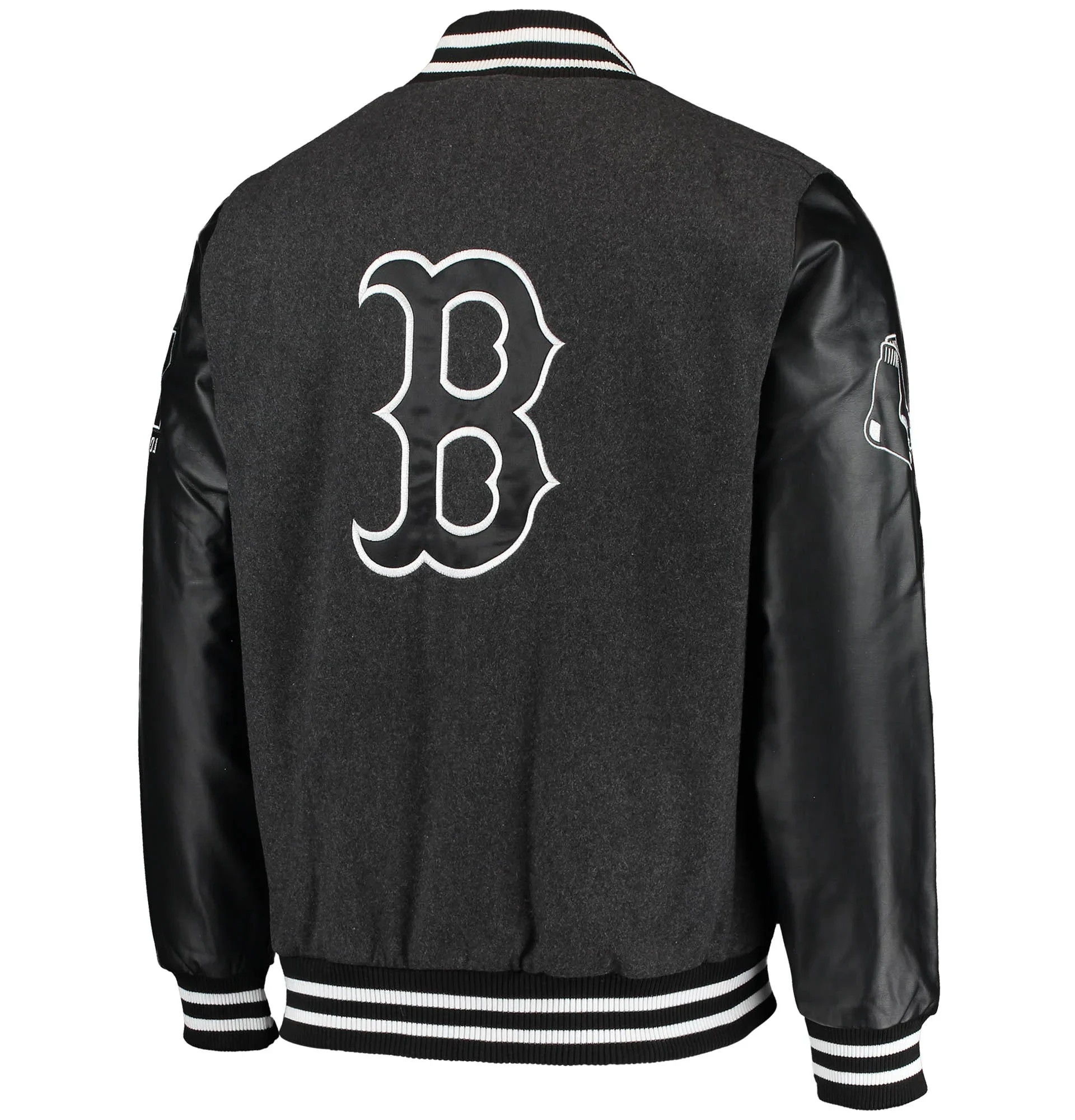 Boston-Red-Sox-G-III-Sports-by-Carl-Banks-Power-Play-Wool-Leather-Varsity-Jacket-leather moto 1