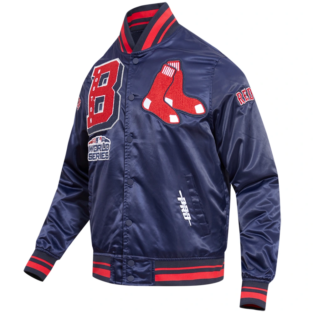 Boston-Red-Sox-Pro-Standard-Full-Snap-Satin-Varsity-Navy-Jacket-1 LeatherMoto