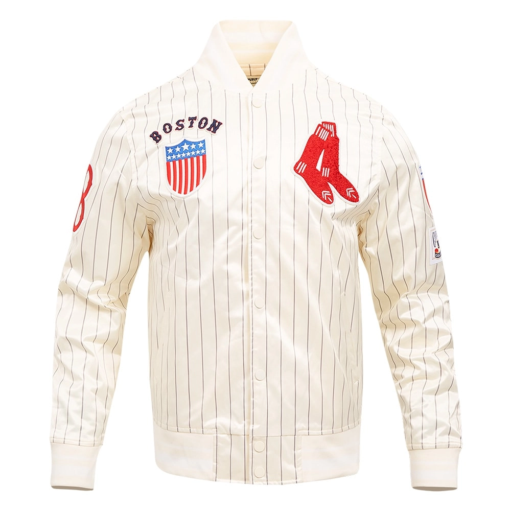 Boston-Red-Sox-Pro-Standard-Retro-Classic-Full-Snap-Satin-Varsity-Cream-Jacket-leather moto1-1