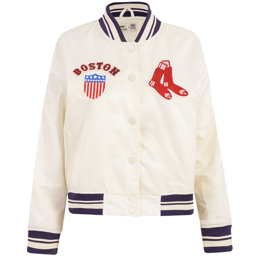 Boston-Red-Sox-Pro-Standard-Retro-Classic-Rib-knitted-Satin-Varsity-Jacket-leather moto1