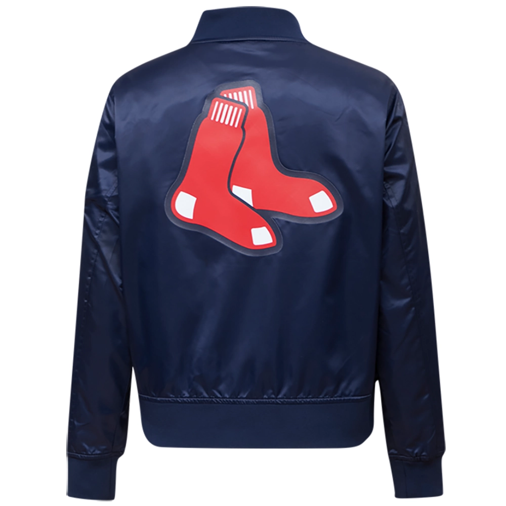 Boston-Red-Sox-Pro-Standard-Team-Players-Full-Snap-Satin-Varsity-Navy-Jacket-leather moto 2