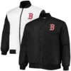 Boston-Red-Sox-Reversible-Full-Zip-Satin-Varsity-Jacket-White-Black-leather moto 2