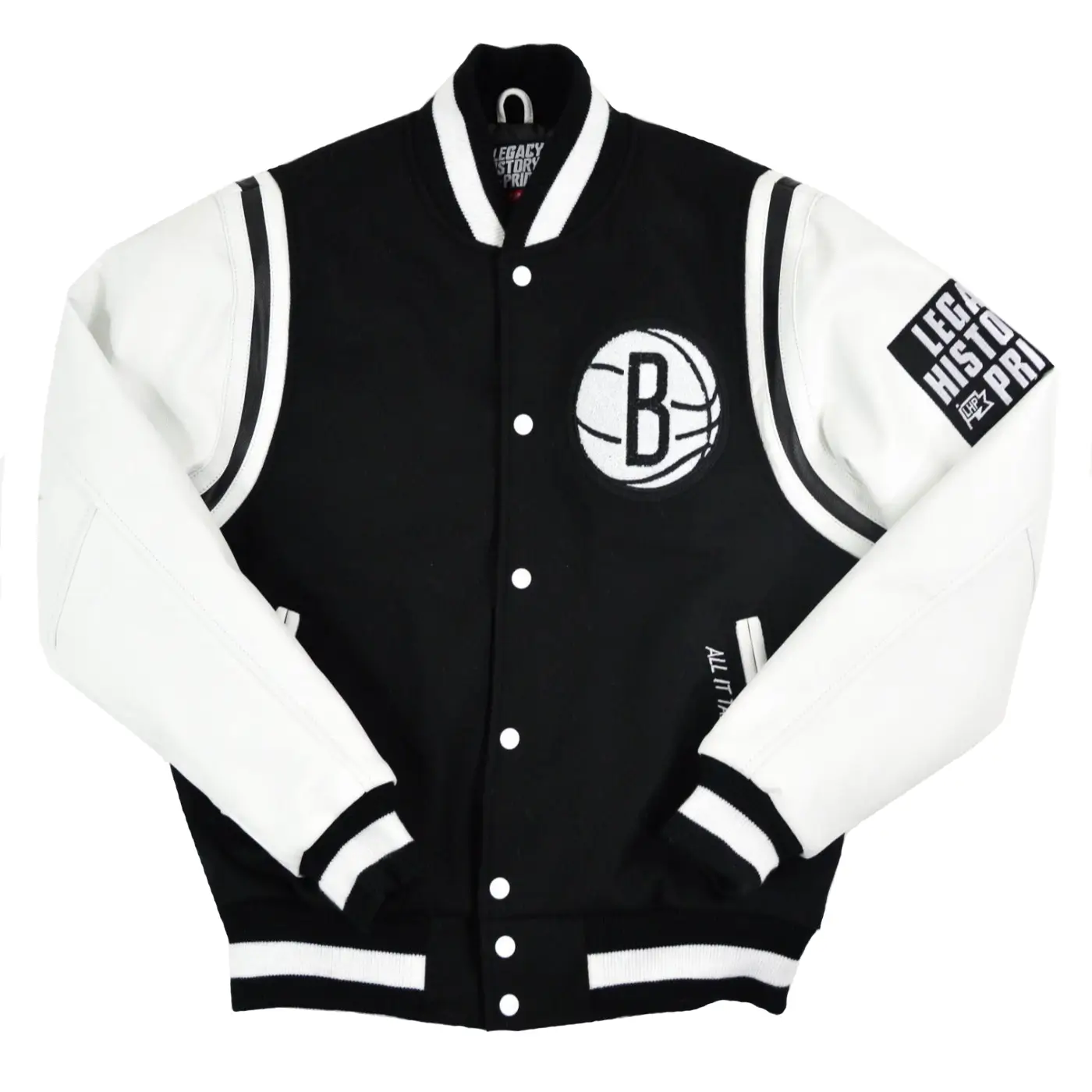 Brooklyn-Nets-Motto-Black-White-Wool-Leather-Varsity-Jacket-LeatherMoto