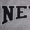 Brooklyn Nets Pro Standard Heather Crest Emblem Full Snap Gray Varsity Jacket - Image 2